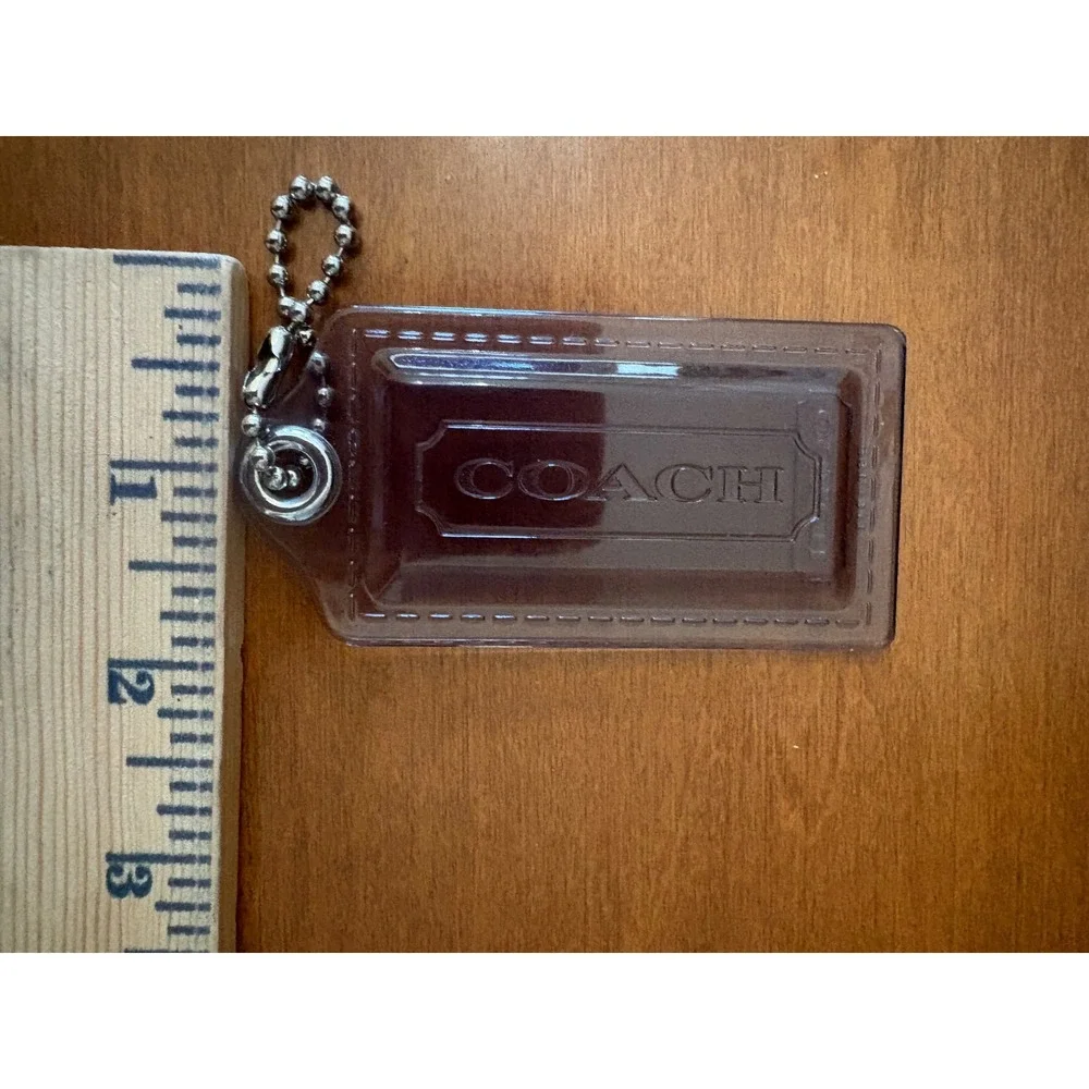Coach Poppy Bag Hangtag Purple Transparent Resin Logo Y2K Authentic Charm